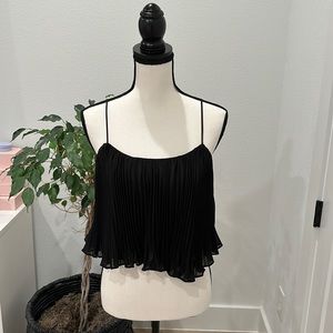ABS by Allen Schwartz Black Spaghetti Strap Blouse